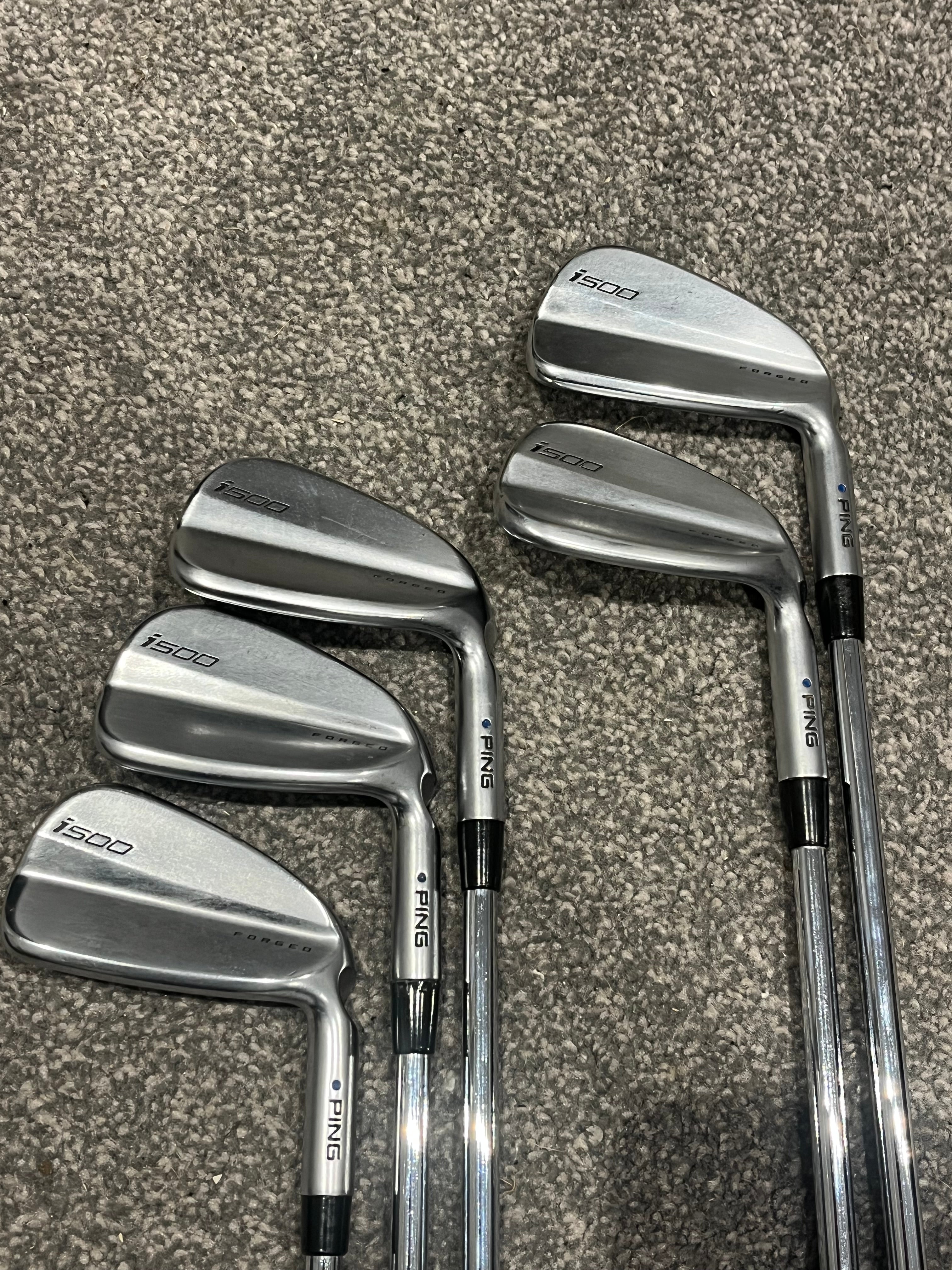 Ping i500 Irons, 6-PW, Stiff Modus Shafts, Blue Dot