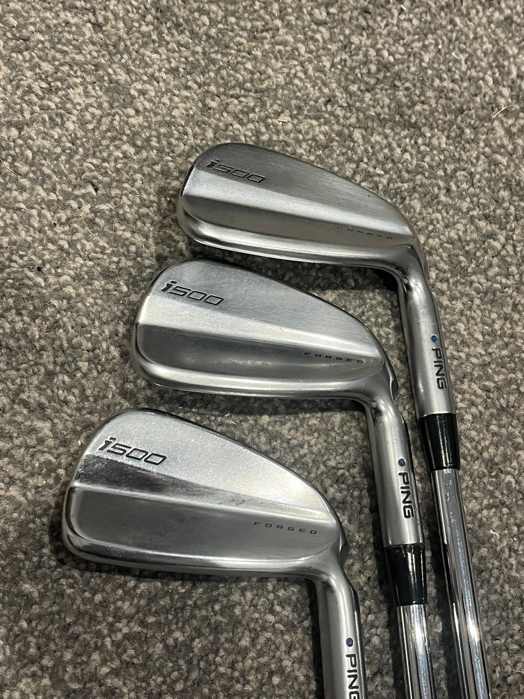 Ping i500 Irons, 6-PW, Stiff Modus Shafts, Blue Dot